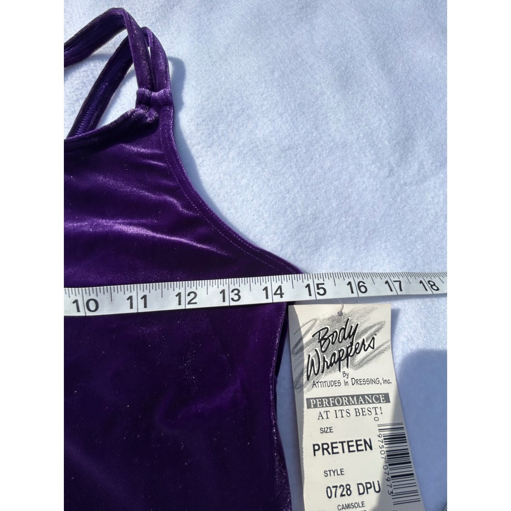 Body Wrappers Purple Girls Tank Vintage 90s - Picture 5 of 9